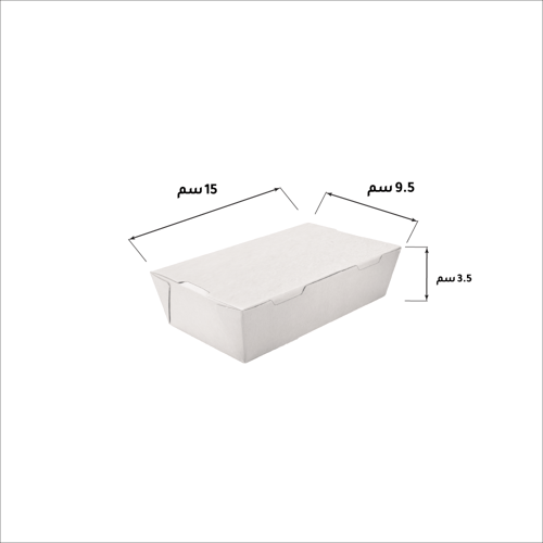 علب كرافت بغطاء متصل لون ابيض 50 حبة - البوضان