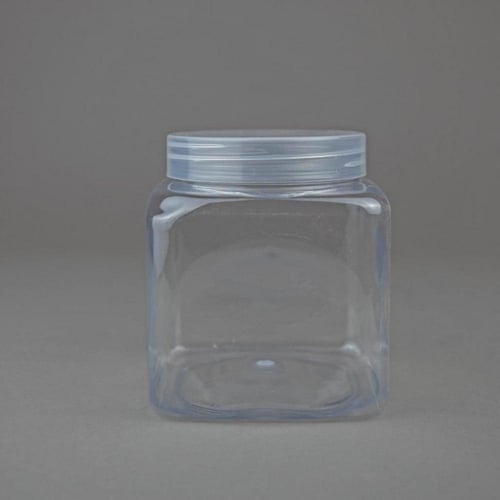 برطمان بلاستيك مربع 750مل 12 حبة - عسق