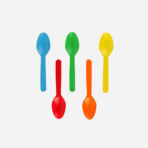 ملاعق ايسكريم الوان متعددة - 100 حبة - عسق