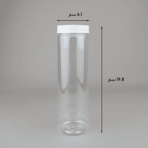 برطمان بلاستيك اسطواني 500مل 12 حبة - عسق