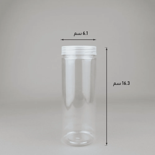 برطمان بلاستيك اسطواني 400مل 12 حبة - عسق