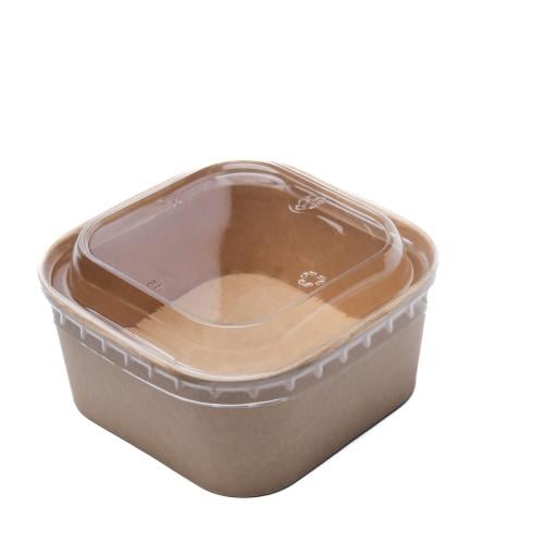 صحن ورق مربع 650جم + غطاء 50 حبة - جاسكو