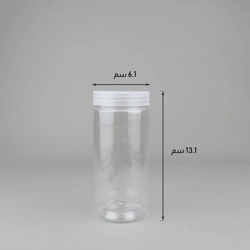 برطمان بلاستيك اسطواني 300مل 12 حبة - عسق