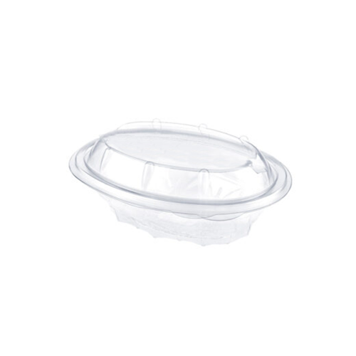علبة سلطة شكل بيضاوي غطاء متصل 500مل شد 6 حبات - ا...