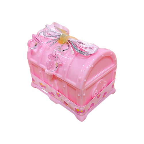 صندوق تخزين صغير شكل صندوق كنز لون وردي 12 حبة - ا...