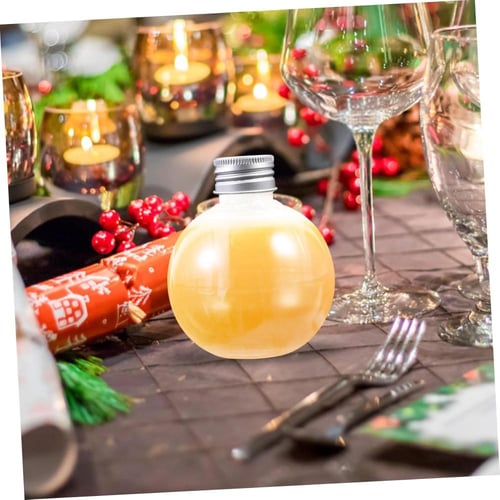 قارورة بلاستيك كروية للعصائر والسوائل 12 حبة - الب...