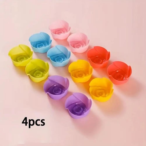 قالب كعك سيليكون شكل ورد 4 حبات - البوضان