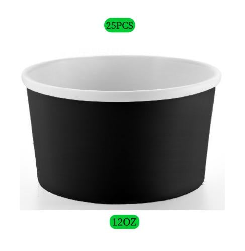 زبدية ورق اسود 12 انز +غطاء 25 حبة- ديما