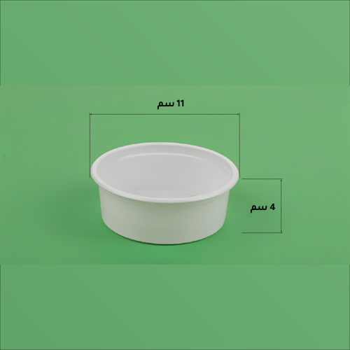 علب بلاستك ابيض+ غطاء - 50 حبة