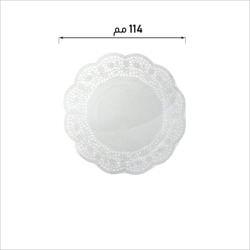 ورق دانتيل ابيض دائري احجام متعددة - لداري