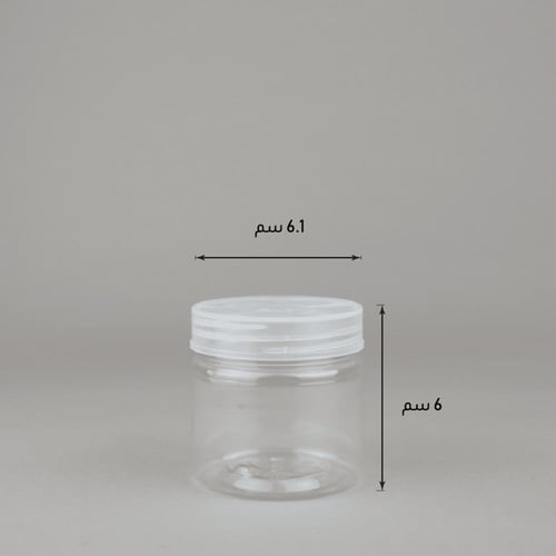 برطمان بلاستيك اسطواني 100مل 12 حبة - عسق