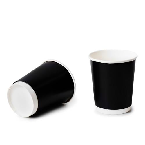 أكواب ورقية سميكة 9 أنز لون أسود - 25 كوب