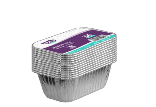 وعاء ألمونيوم/ علب ألمونيوم مستطيل (50-100 حبة)