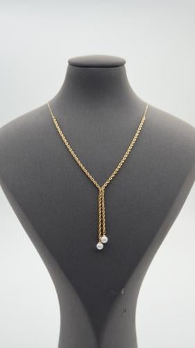 عقد ( لؤلؤ ) ذهب عيار 18