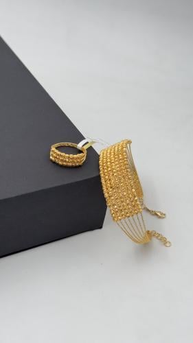 سوارة مع خاتم ذهب عيار 21
