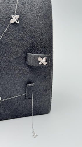 طقم ( ناعم ) ذهب ابيض عيار 18