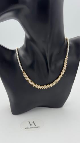 عقد ( لؤلؤ ) ذهب عيار 18