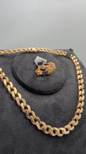 طقم " لازوردي " ذهب عيار 21