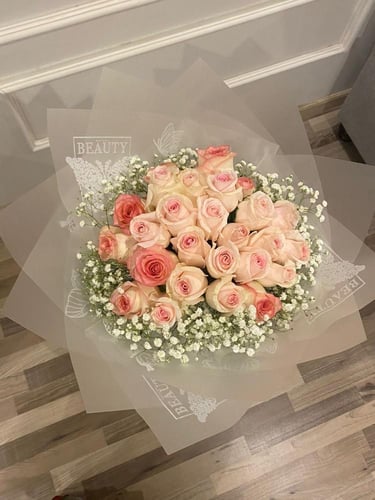 باقة النعومة الوردية