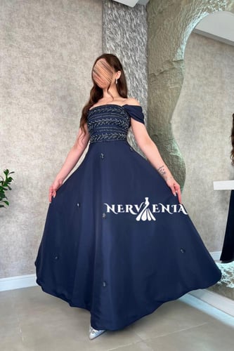 فستان ليزا فاشن مطرز دبل كلوش