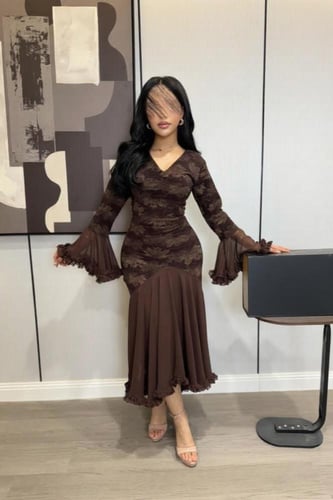 فستان ميدي أوتم تري