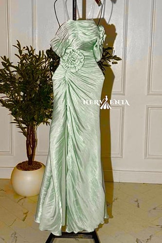 فستان روبي كرنكل طويل بلمسات الورود