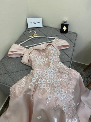 فستان لمعة ماتشي اوف شولدر ميدي