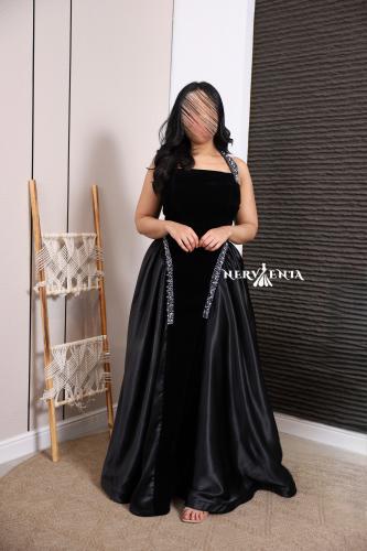 فستان ديفا مخمل مع التفتا