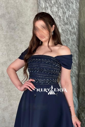 فستان ليزا فاشن مطرز دبل كلوش