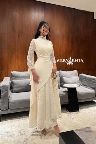 فستان رويال كريم إليغانس