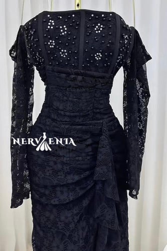 فستان دانتيل نوار إيليت الملكي