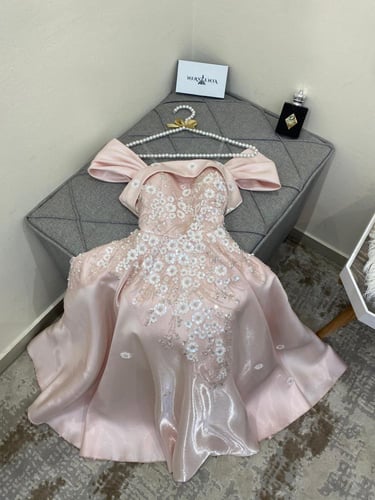 فستان لمعة ماتشي اوف شولدر ميدي