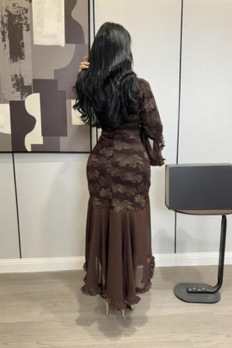 فستان ميدي أوتم تري