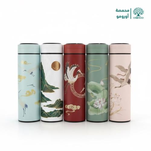 كوب حافظ للحرارة والبوردة بطابع صيني