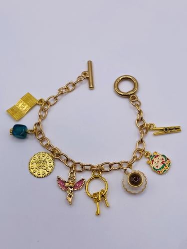 Golden Multi-charms Bracelet