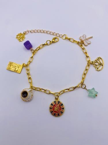 Golden Multi-charms Bracelet