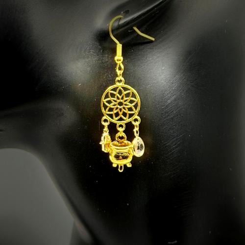 Golden Crown Chakra with Multiple Charms