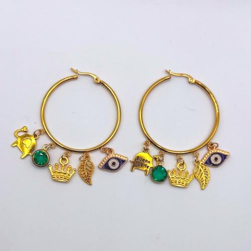 Golden Indian Style with Multiple Charms