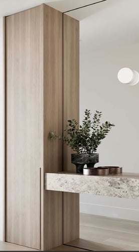 Abaya wardrobe with marble shelf