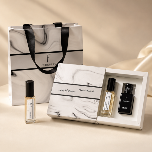 توزيعات فبراير (مسك 10 مل + عطر 6 مل من اختيارك