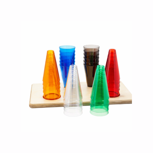 Colored cones with the base