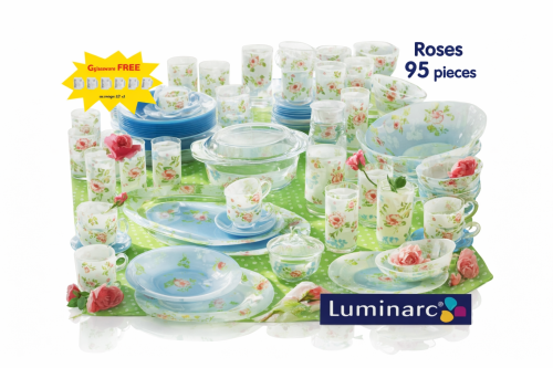 طقم أوركبال فرنسي من شركة Luminarc مكون من 95 قطعة...
