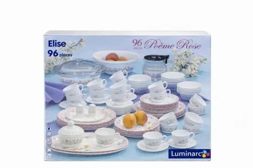 طقم أوركبال فرنسي من شركة Luminarc – 96 قطعة – Eli...