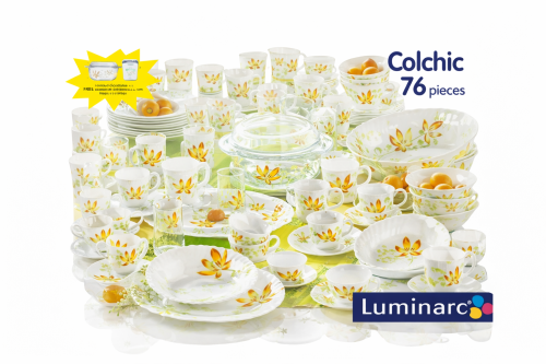 طقم أوركبال فرنسي من شركة Luminarc (76 قطعة) – Col...