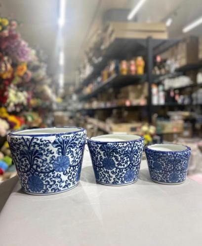 طقم 3حبه مراكن زرع سيراميك