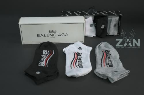 جوارب ماركة BALENCIAGE (6 قطع) قصير