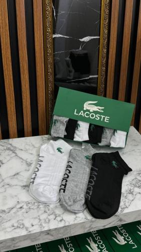 جوارب ماركة LACOSTE (6 قطع) قصير