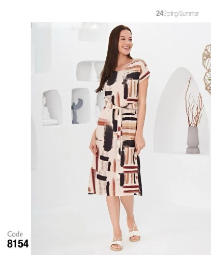 فستان بيتي تركي مريح و فاخر(8154)