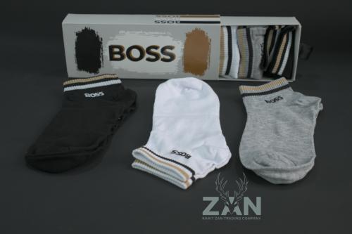 جوارب ماركة BOSS (6 قطع) قصير