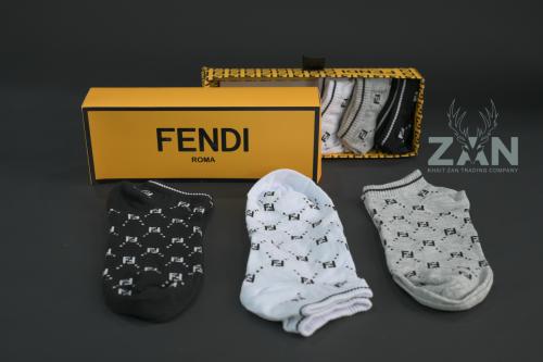 جوارب ماركة FENDI (6 قطع) قصير